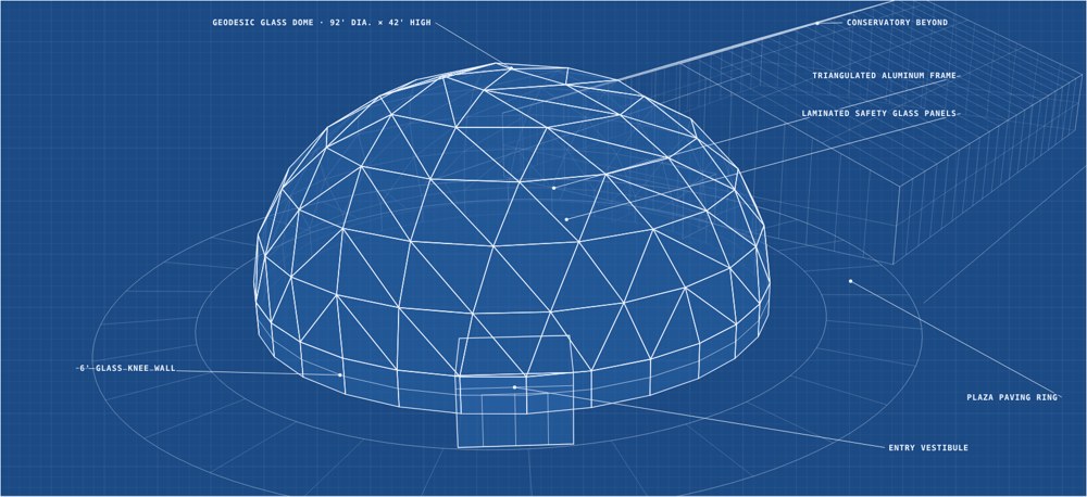 Greenhouse Dome perspective, Sheet A-5