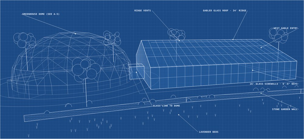 Conservatory perspective, Sheet A-6